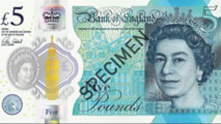 El Reino Unido estrena los nuevos billetes de 5 libras