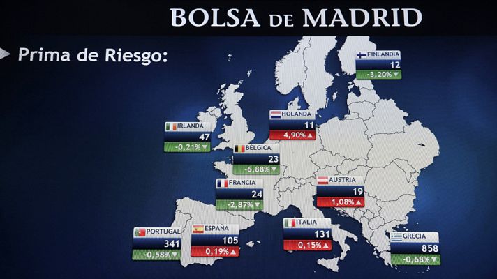 Telediario 1 - La prima de riesgo de Portugal está en su nivel más alto desde febrero