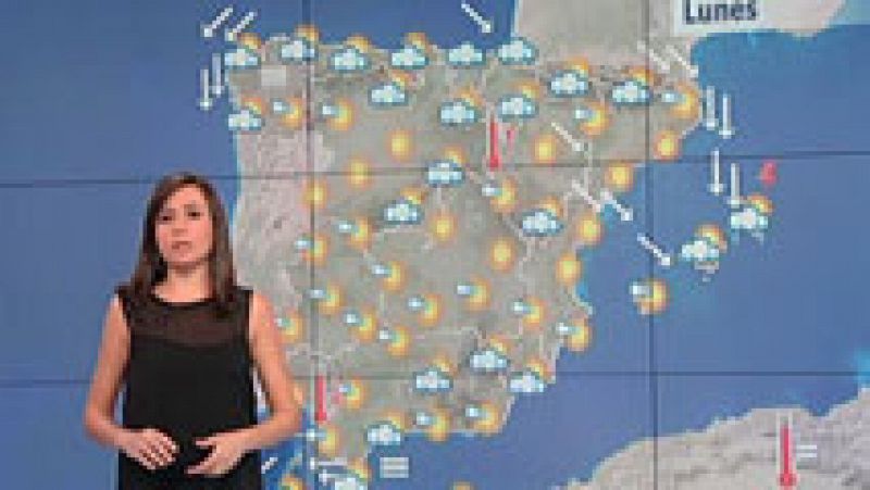 Nubes y lluvias en el Cantábrico y Navarra y temperaturas estables