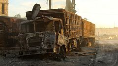 Al menos 12 muertos en un ataque aéreo a un convoy humanitario en Alepo