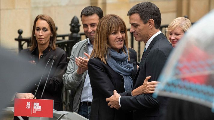 Telediario 1 - Pedro Sánchez se compromete a "un mayor autogobierno" para el País Vasco