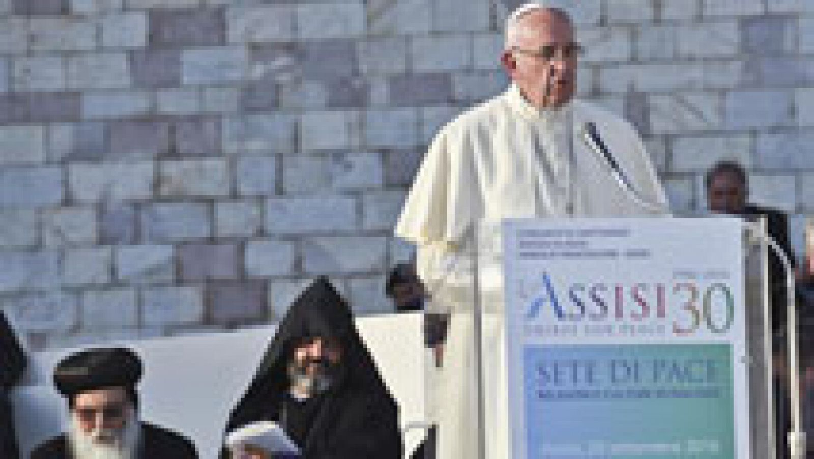 Telediario 1: El papa rechaza el uso de la violencia en nombre de la religión en la Jornada Mundial de la Oración en Asís | RTVE Play