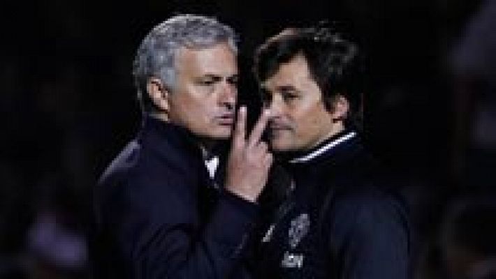 Telediario 1 - Mou y Pep se verán las caras de nuevo en el cruce de la Copa de la Liga