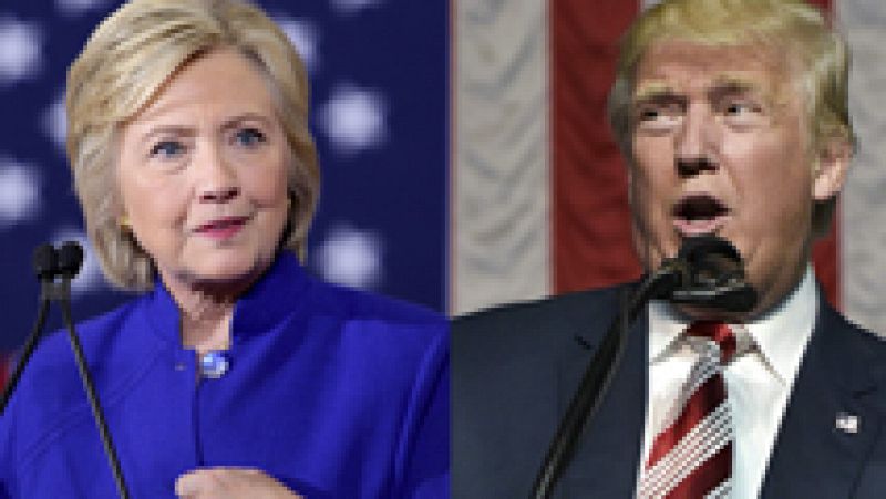 Clinton y Trump llegan casi empatados al primer debate del lunes