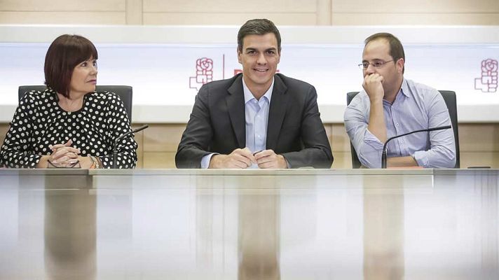 Telediario 1 - Sánchez anuncia a la Ejecutiva del PSOE que quiere primarias en octubre y Congreso Federal en diciembre