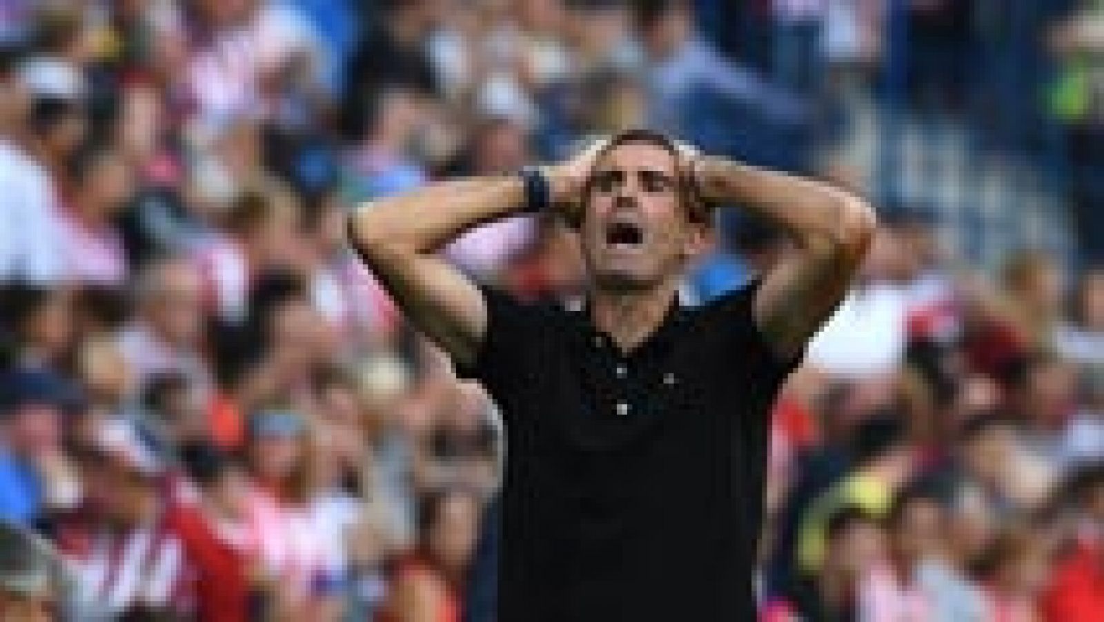 Telediario 1: Garitano muestra su enfado en sala de prensa trar perder contra el Atlético | RTVE Play