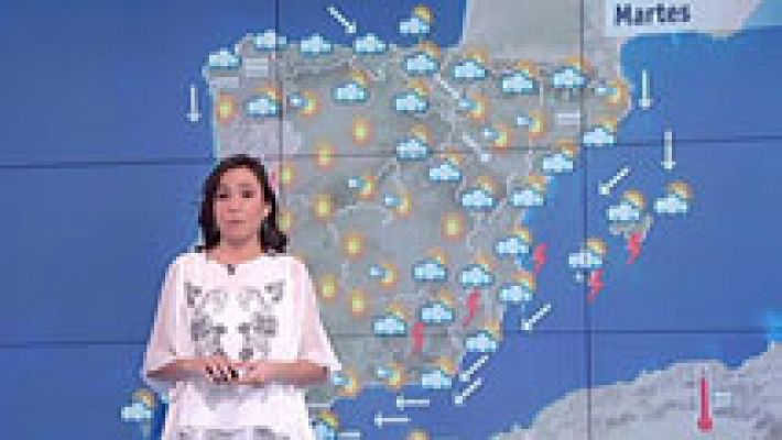 Tormentas fuertes en el este peninsular y en Baleares