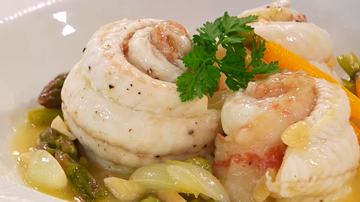 RTVE Cocina - Receta de lenguado relleno de verduras