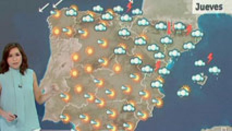 Tormentas fuertes en Cataluña y Baleares con temperaturas a la baja