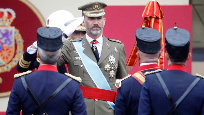 Telediario 1 - Primer desfile de la Fiesta Nacional con un Gobierno en funciones y sin jefe de la oposición