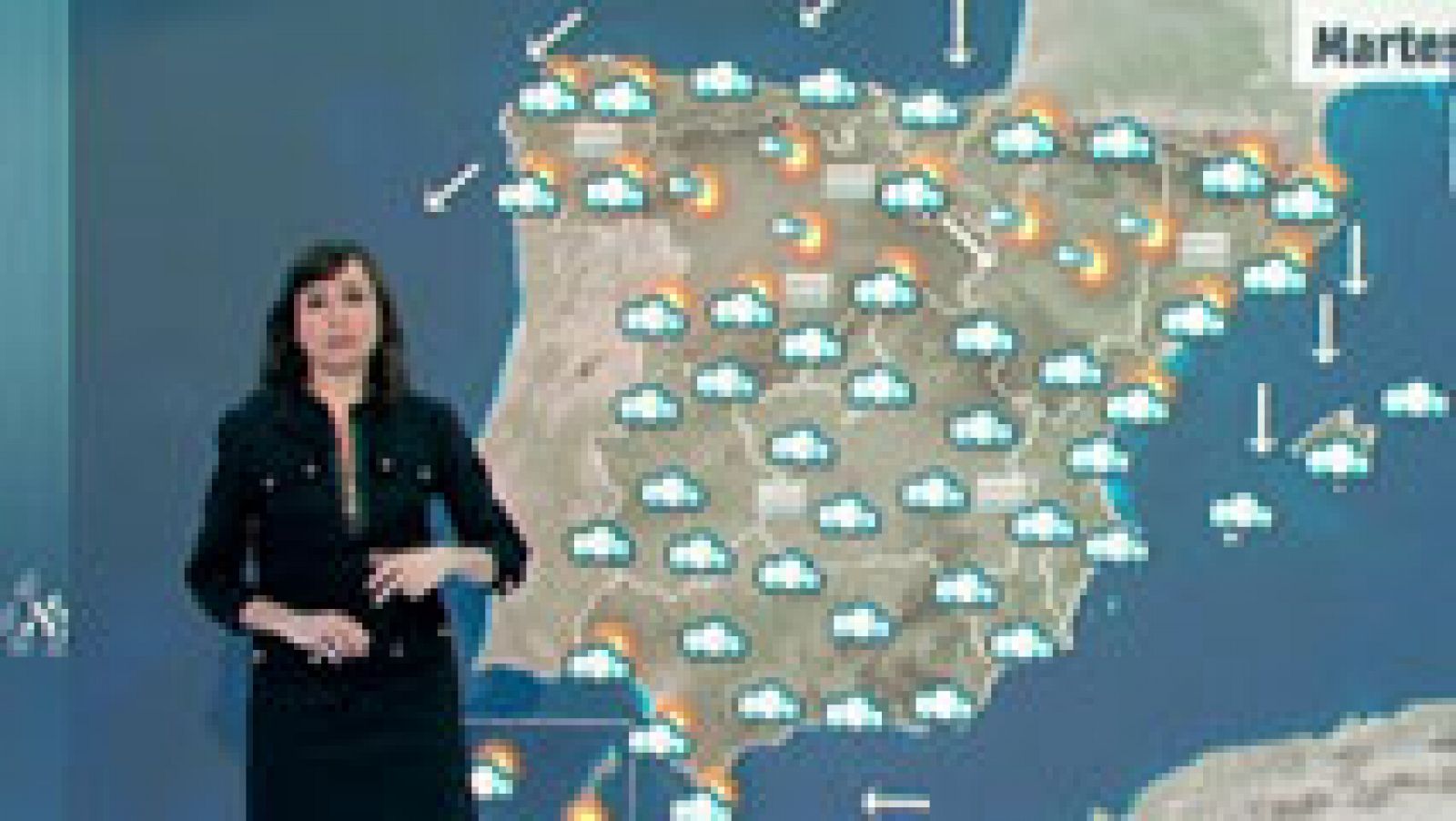 El tiempo: Cielos cubiertos en gran parte del país con precipitaciones en el centro y este | RTVE Play