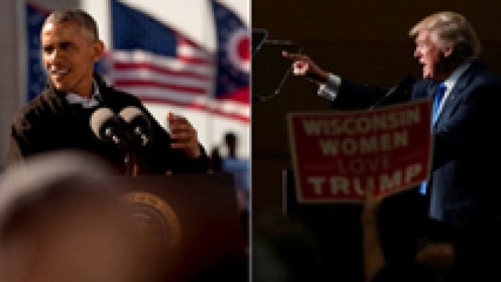 Telediario 1 - Obama condena las insinuaciones de Trump de elecciones "amañadas" y su adulación a Putin