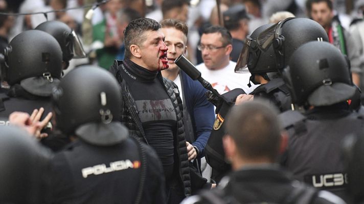Los ultras del Legia provocan altercados en Madrid