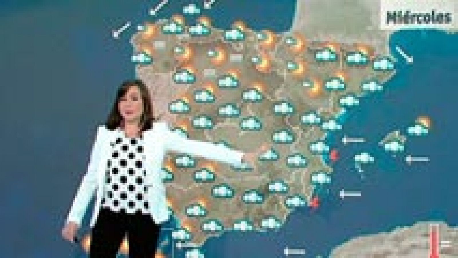 El Tiempo - Nublado en el centro, lluvias en Alicante y Baleares