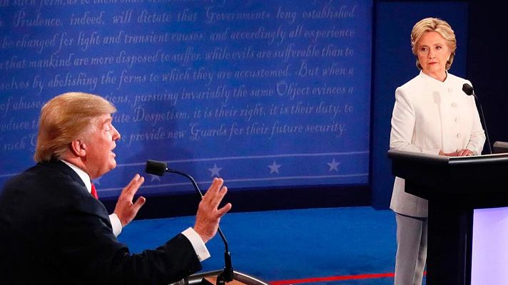 Telediario 1 - Trump no confirma si reconocerá el resultado de las elecciones si gana Clinton