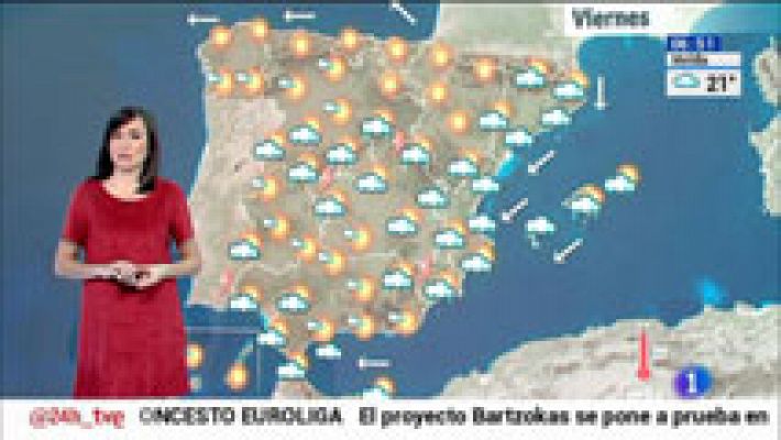El cielo estará nuboso en gran parte de la península y Baleares
