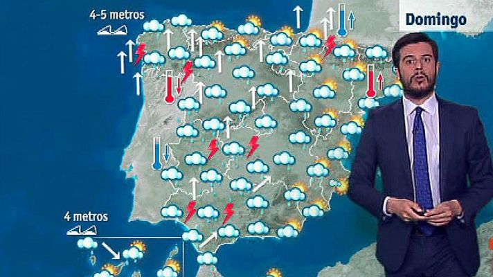 El tiempo - Precipitaciones en gran parte de la Península y Canarias