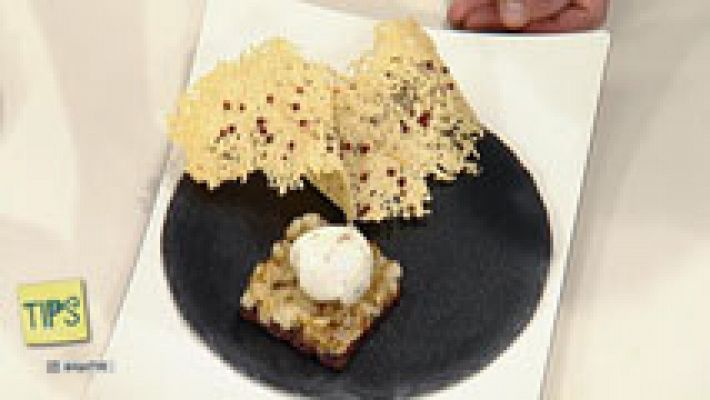 RTVE Cocina - Huevos escalfados con morcilla y pera