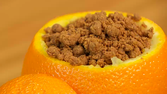 RTVE Cocina - Receta de plátano, naranja y migas de Gofio