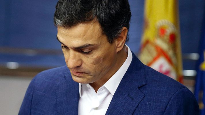 Telediario 1 - Pedro Sánchez anuncia su renuncia al acta de diputado