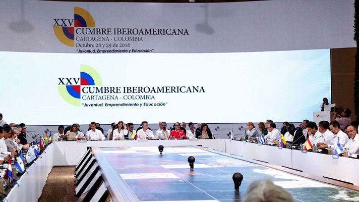 Telediario 1 - La cumbre iberoamericana respaldada el proceso de paz
