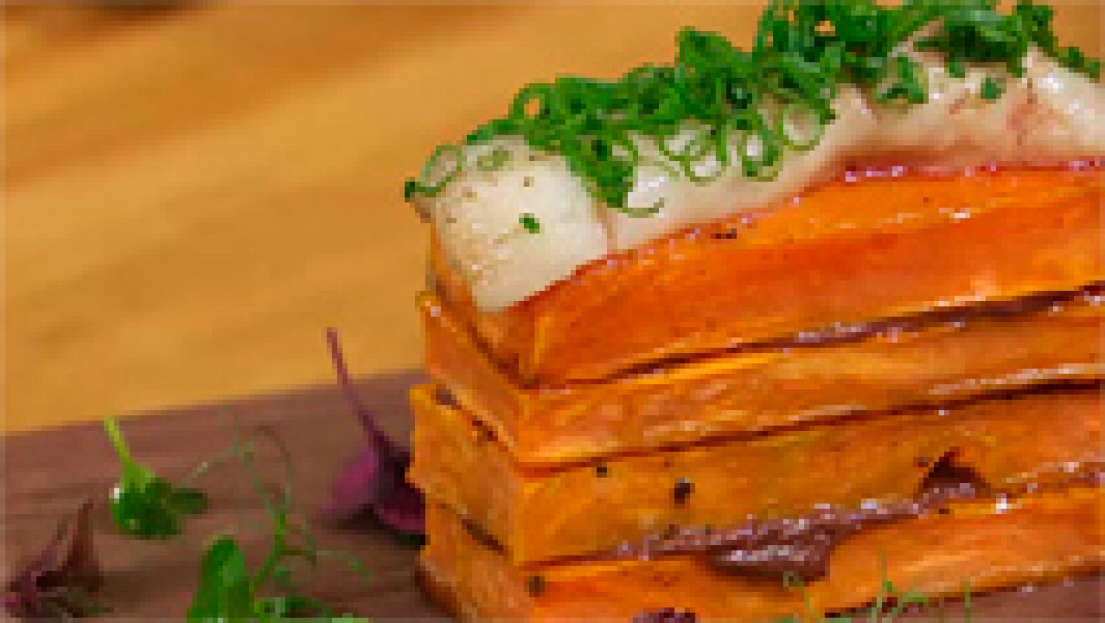 Receta de boniato al horno con morcilla y tuétano