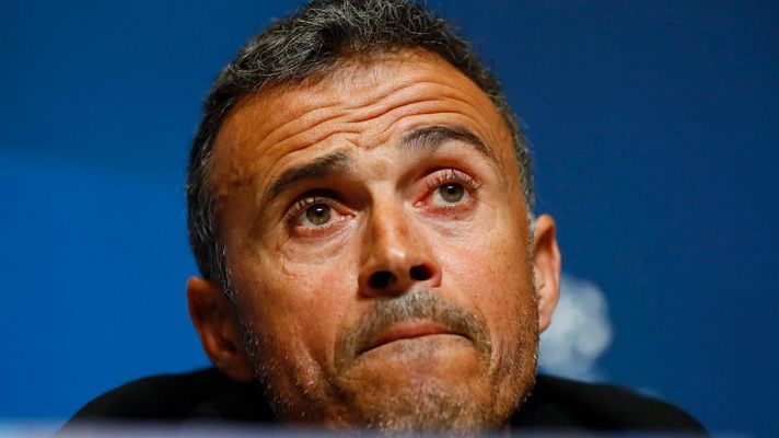 Telediario 1 - Luis Enrique cree que deberán ser "más agresivos" en Manchester