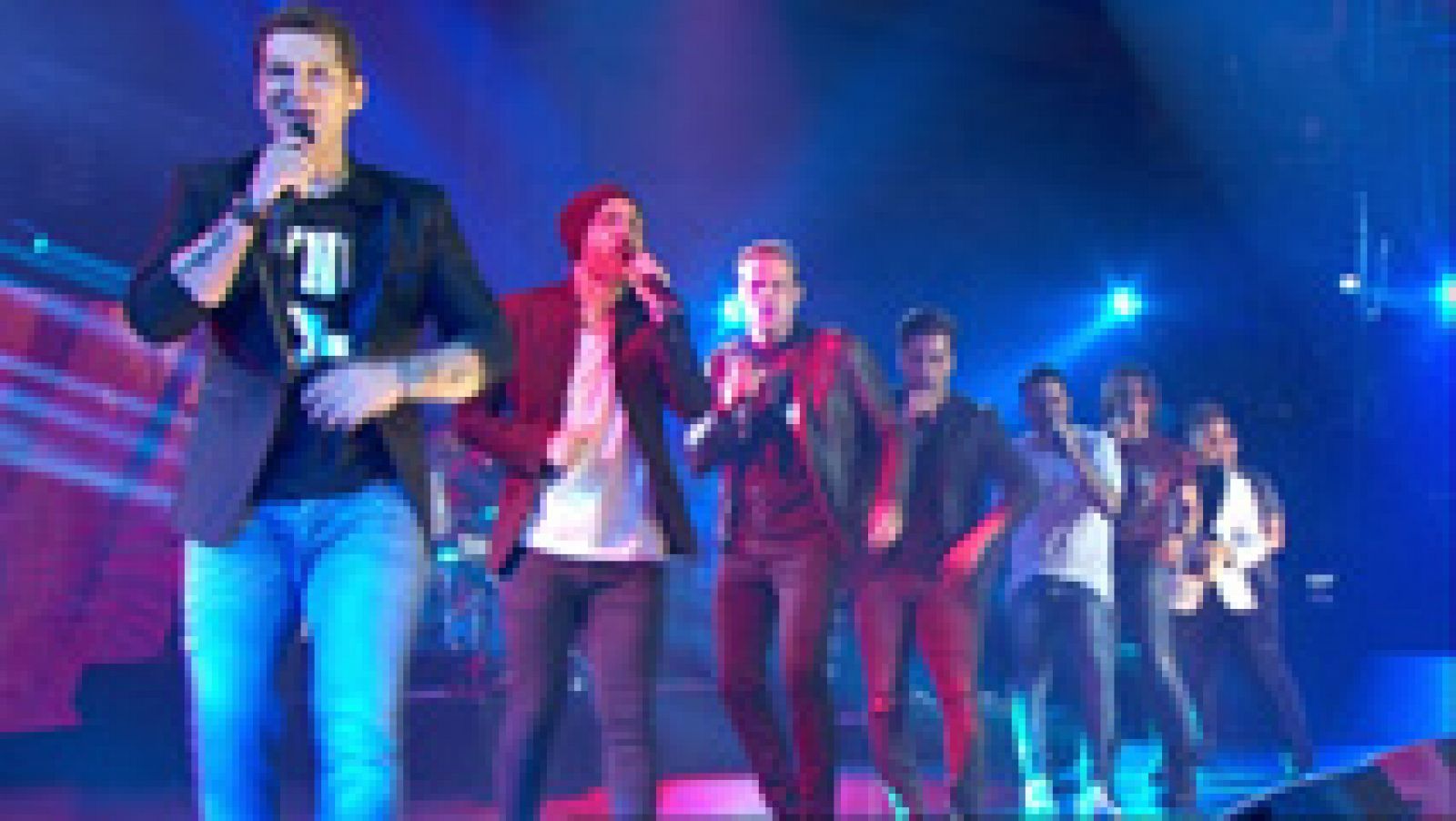Los chicos de OT1 cantan 'Corazón Espinado' en el concierto de OT