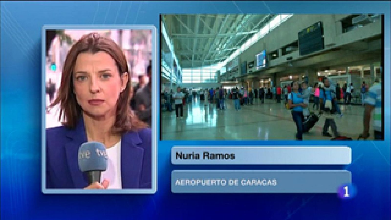 Telediario 1: La corresponsal de TVE, Nuria Ramos, explica la retención sufrida por parte del Gobierno venezolano | RTVE Play