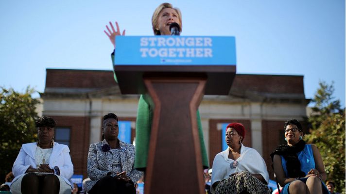Telediario 1 - El voto de los negros vuelve a inclinarse del lado demócrata en las elecciones de EE.UU.