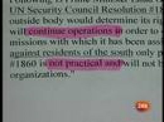  - Israel rechaza el alto el fuego