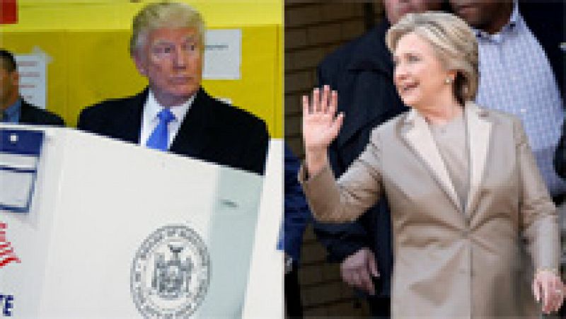 Elecciones EE.UU. 2016: Clinton vota entre aplausos y Trump, que recibe abucheos, denuncia fraude
