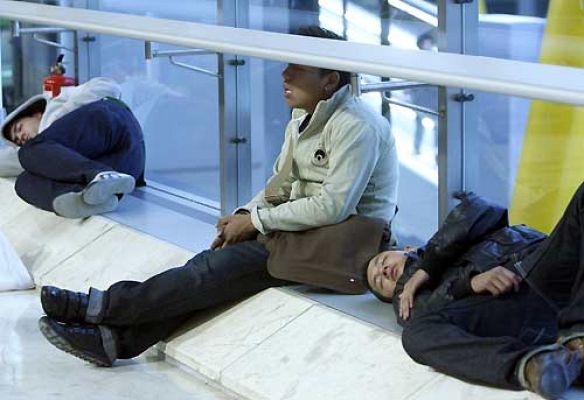 Retrasos en Barajas por el temporal