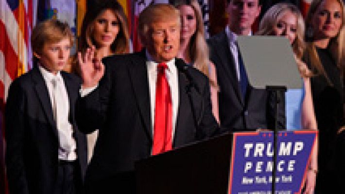 Trump celebra su victoria con sus seguidores: "Serviremos a la gente"