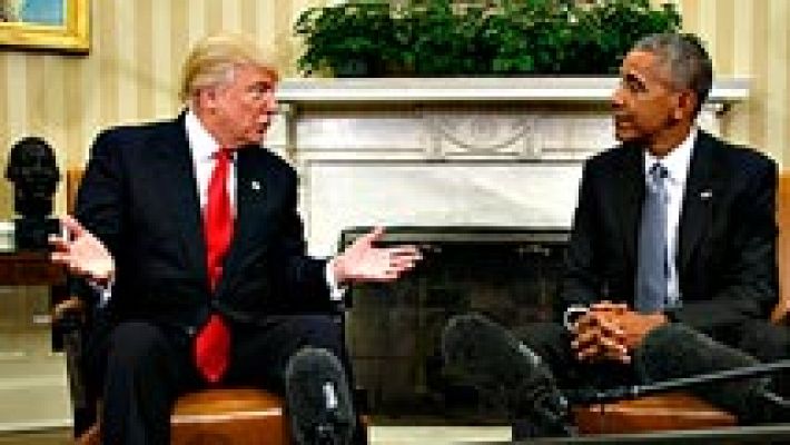 Trump y Obama mantienen una "excelente conversación" en su primera reunión para el traspaso de poderes