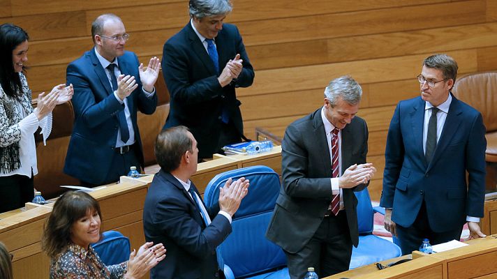 Telediario 1 - Alberto Núñez Feijóo es investido presidente de la Xunta de Galicia