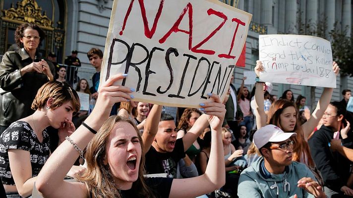 Telediario 1 - Segundo día de protestas contra Trump