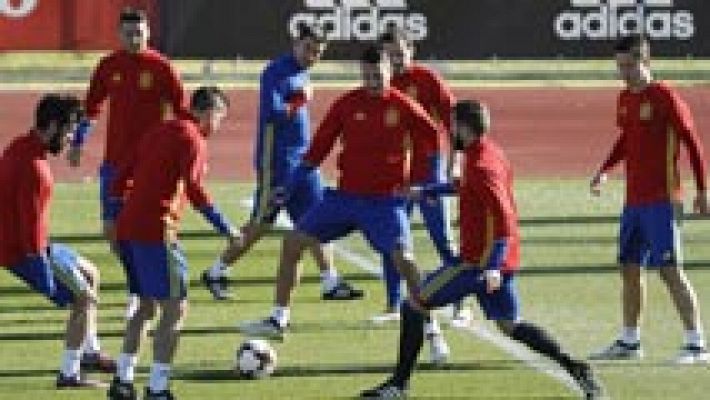 La selección española, optimista ante el encuentro frente a Macedonia