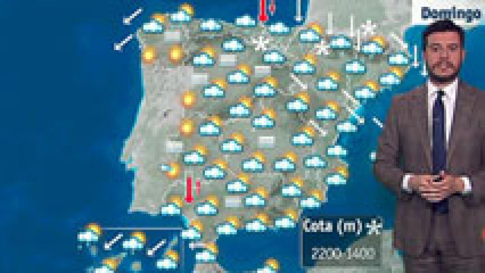 El tiempo: Cielo nuboso con lluvias en el área cantábrica, Navarra y Cataluña | RTVE Play