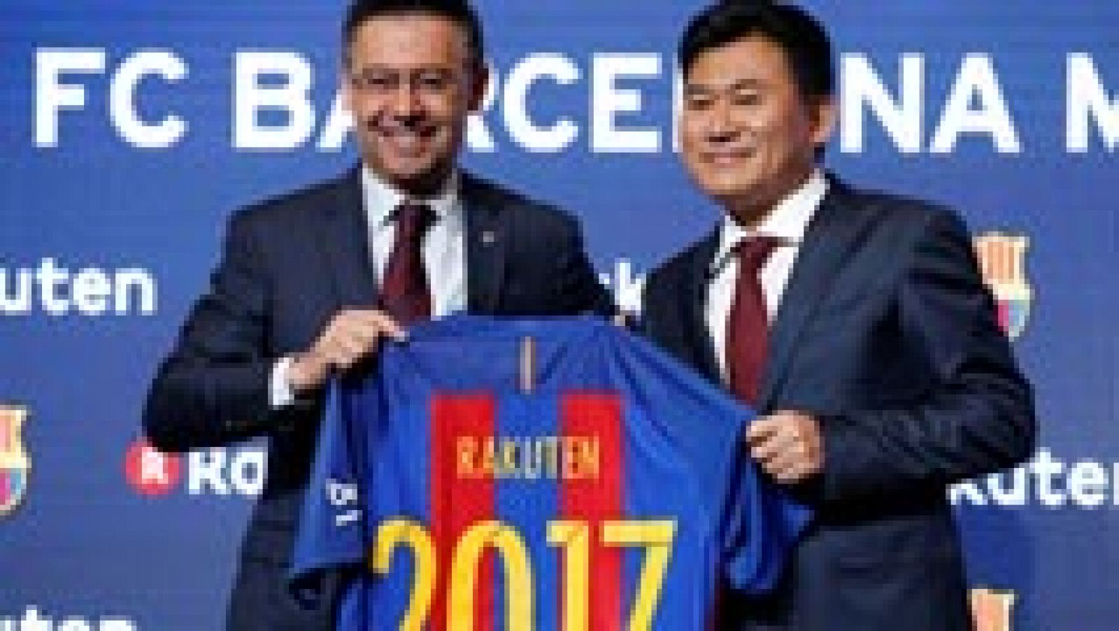 Telediario 1: Rakuten, una empresa de comercio electrónico japonesa, patrocinará al Barça | RTVE Play