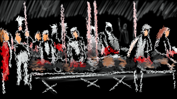  - 'La cocina' dibujada por uno de los actores