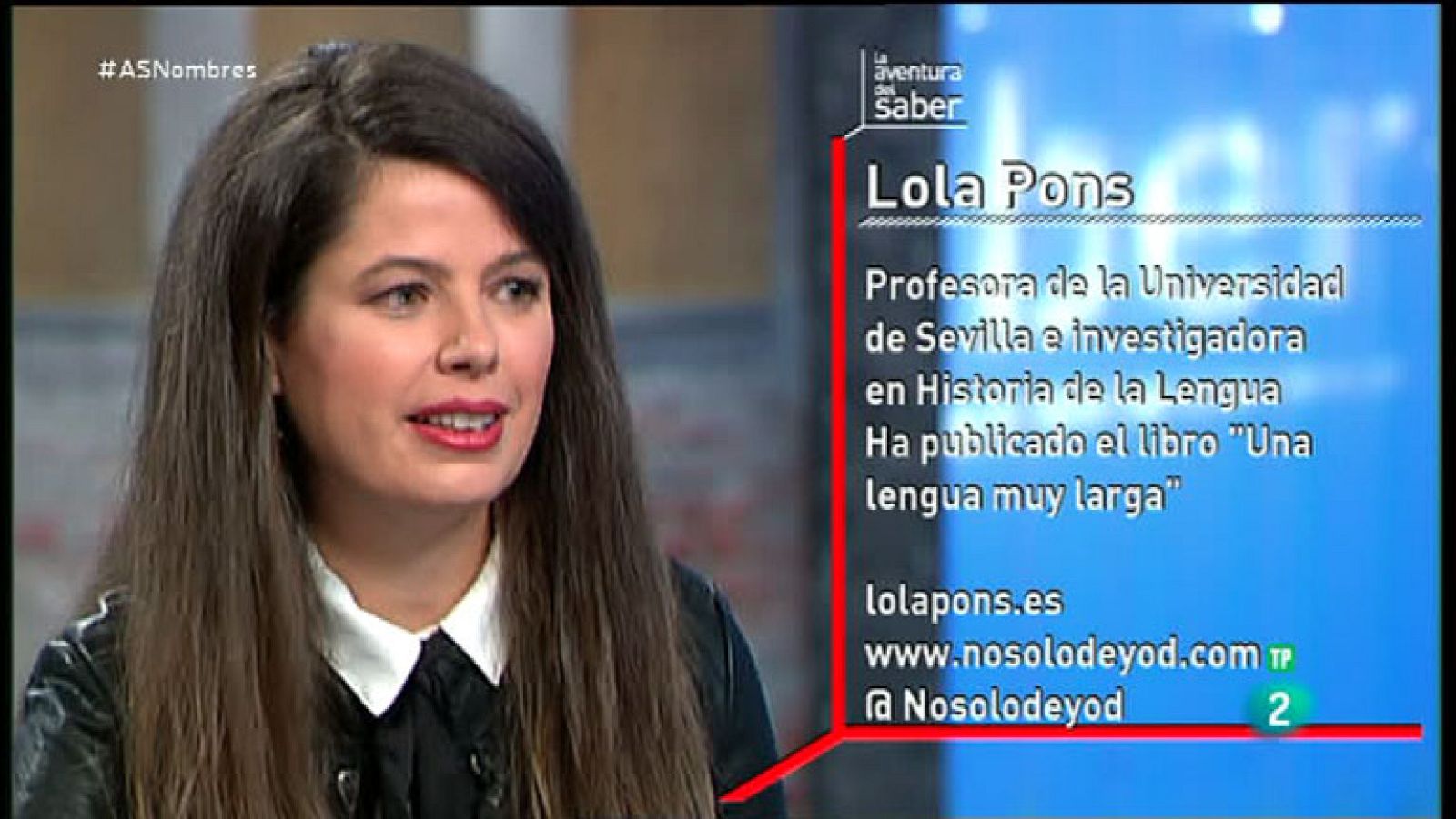 La Aventura del Saber. TVE. Taller de español. Lola Pons. Los nombres de pila.