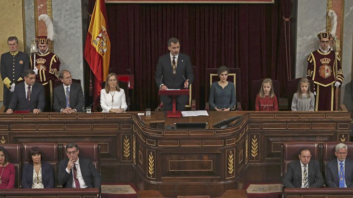 Informativo 24h - El rey pronuncia su primer discurso ante los diputados después su proclamación en la apertura de la XII Legislatura