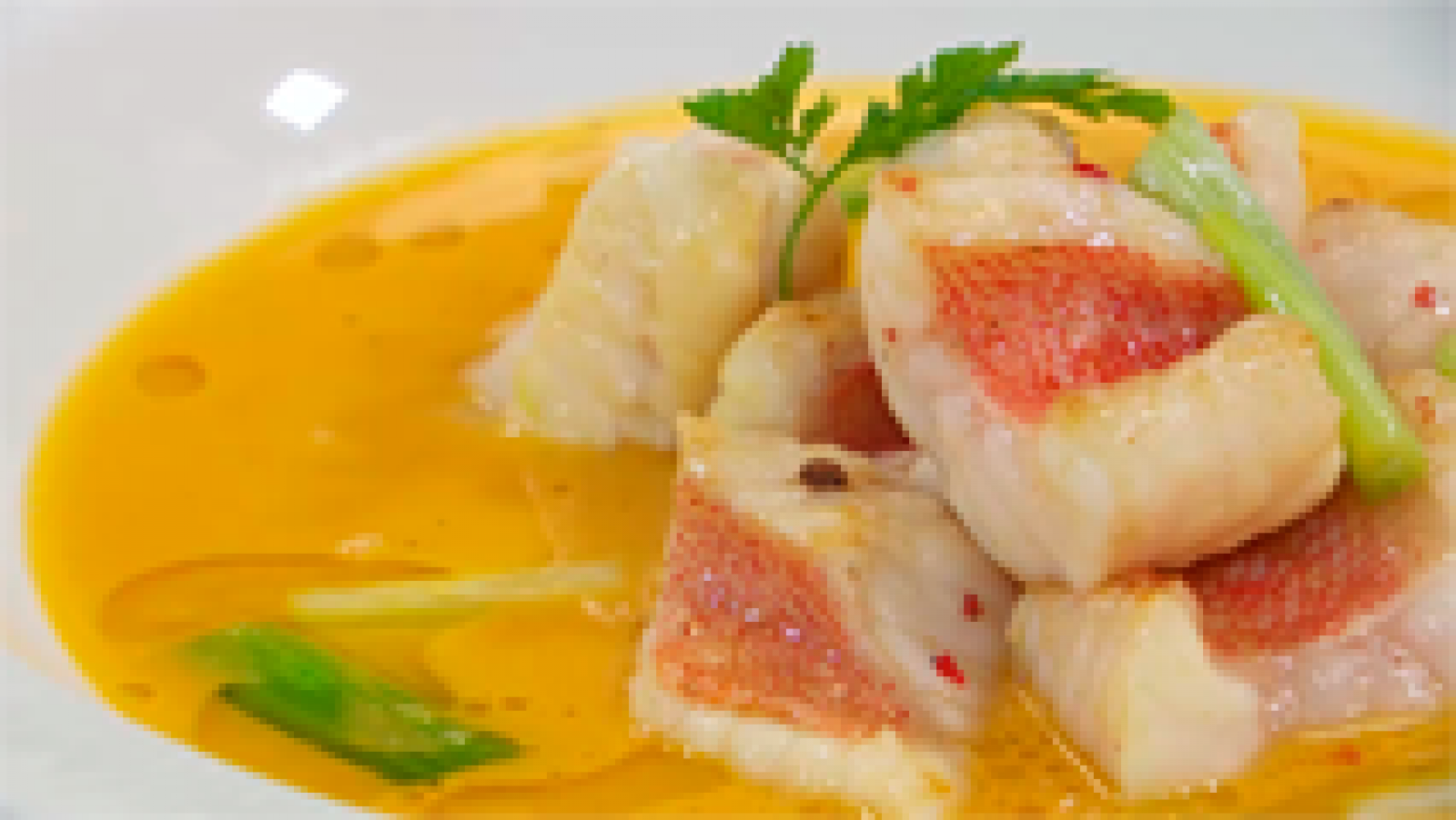 Crema de pescado y azafrán