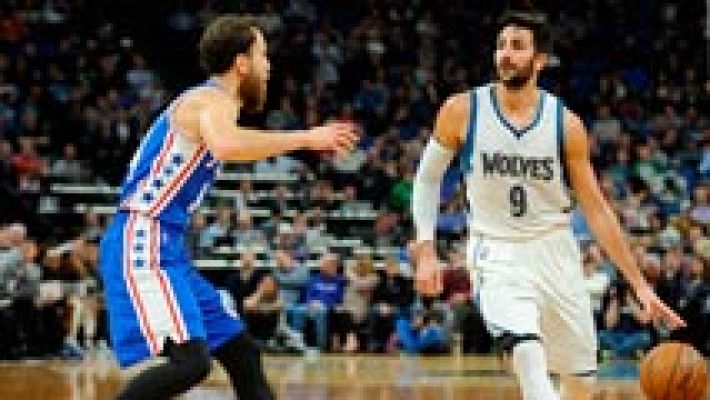 Telediario 1 - Ricky Rubio gana el duelo al 'Chacho' Rodríguez