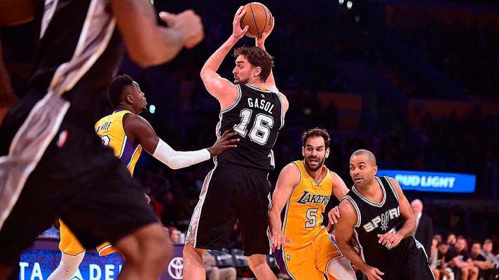 Telediario 1 - Los Gasol, protagonistas de las victorias de sus equipos