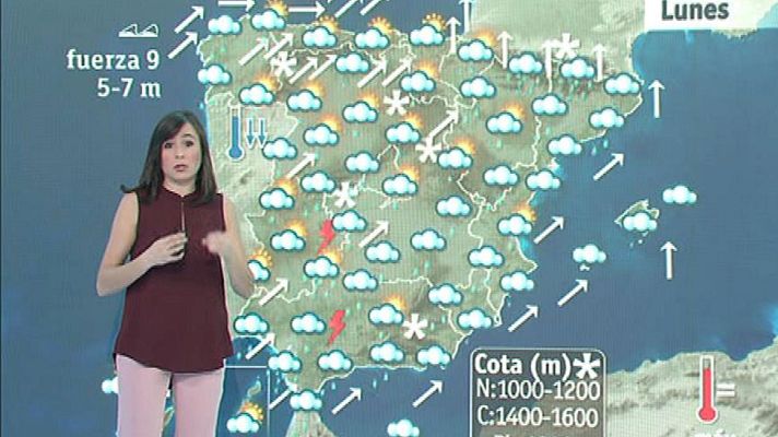 El tiempo - Lluvias intensas y fuerte viento en casi toda España