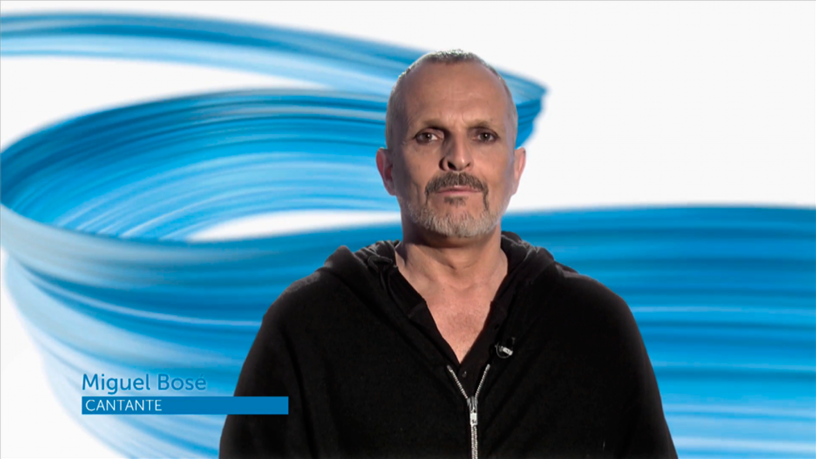 El cantante Miguel Bosé felicita a TVE en su 60º aniversario