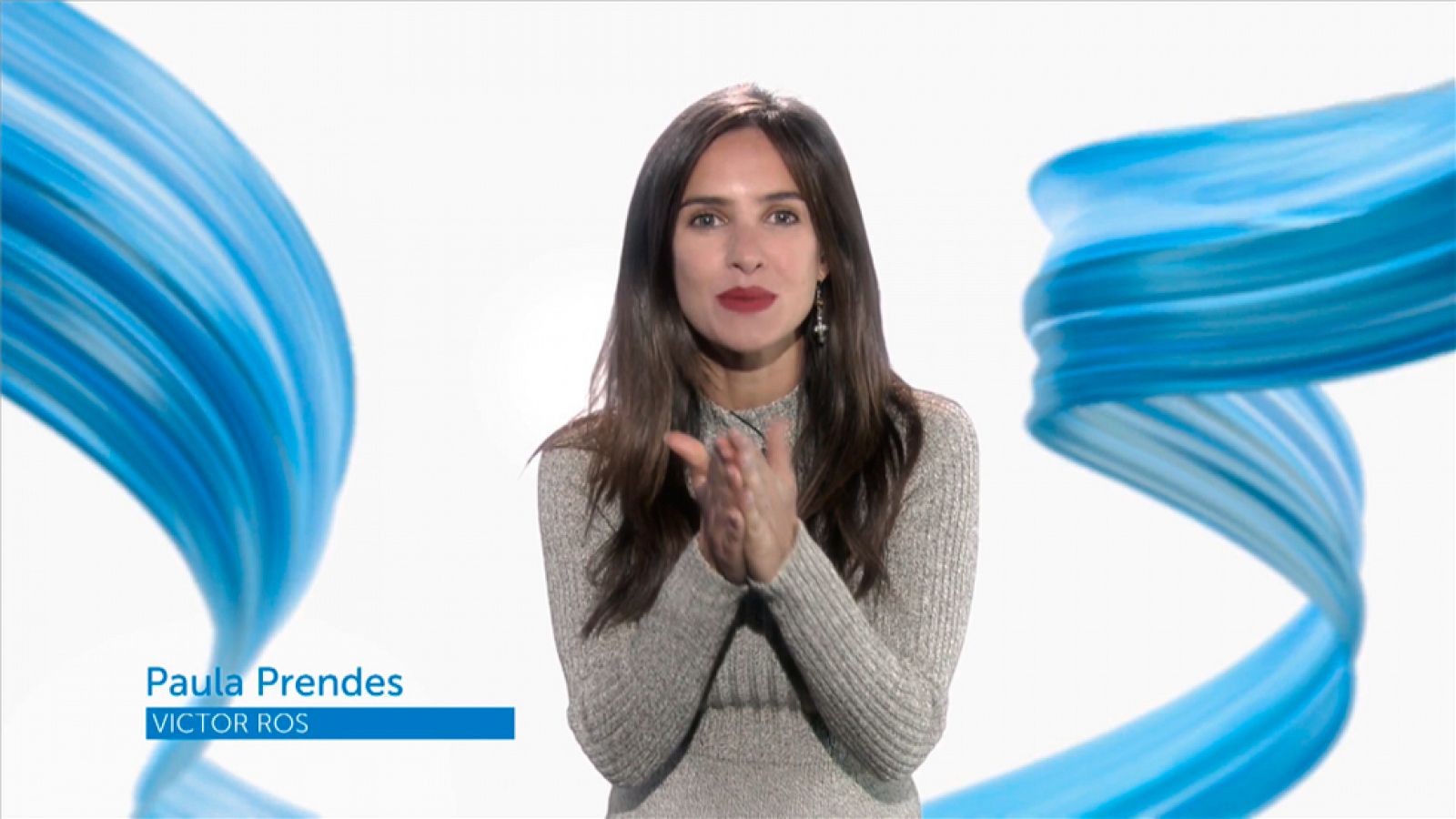 La actriz y presentadora Paula Prendes felicita a TVE en su 60º aniversario.