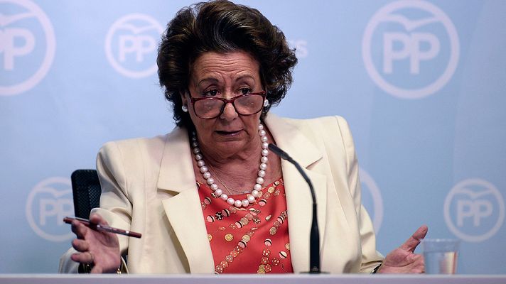 Telediario 1 - El PP destaca la trayectoria política de Rita Barberá